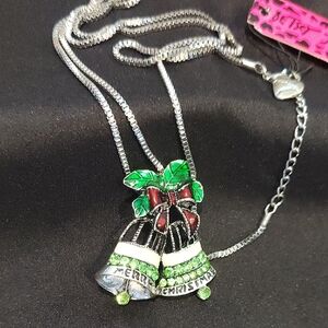 Betsey Johnson Christmas Bell Necklace